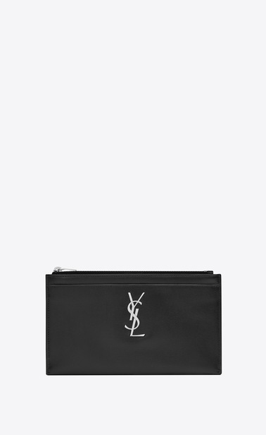 Monogram bill pouch in smooth leather